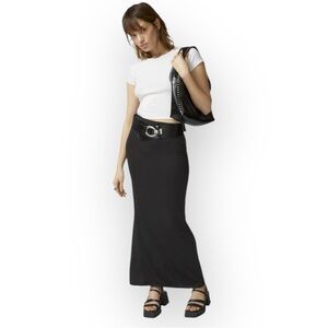 UO Dominique Maxi Skirt: Size M—Black